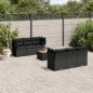 vidaXL 7-tlg. Garten-Sofagarnitur mit Kissen Schwarz Poly Rattan vidaXL 7-tlg. Garten-Sofagarnitur mit Kissen Schwarz Poly Rattan
