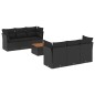 vidaXL 7-tlg. Garten-Sofagarnitur mit Kissen Schwarz Poly Rattan vidaXL 7-tlg. Garten-Sofagarnitur mit Kissen Schwarz Poly Rattan