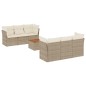 vidaXL 7-tlg. Garten-Sofagarnitur mit Kissen Beige Poly Rattan vidaXL 7-tlg. Garten-Sofagarnitur mit Kissen Beige Poly Rattan