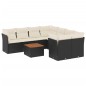vidaXL 9-tlg. Garten-Sofagarnitur mit Kissen Schwarz Poly Rattan vidaXL 9-tlg. Garten-Sofagarnitur mit Kissen Schwarz Poly Rattan