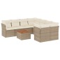 vidaXL 9-tlg. Garten-Sofagarnitur mit Kissen Beige Poly Rattan vidaXL 9-tlg. Garten-Sofagarnitur mit Kissen Beige Poly Rattan