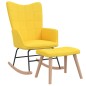 Schaukelsessel mit Hocker Senfgelb Stoff Schaukelsessel mit Hocker Senfgelb Stoff