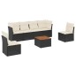 vidaXL 7-tlg. Garten-Sofagarnitur mit Kissen Schwarz Poly Rattan vidaXL 7-tlg. Garten-Sofagarnitur mit Kissen Schwarz Poly Rattan