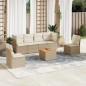 vidaXL 7-tlg. Garten-Sofagarnitur mit Kissen Beige Poly Rattan vidaXL 7-tlg. Garten-Sofagarnitur mit Kissen Beige Poly Rattan