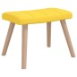 Schaukelsessel mit Hocker Senfgelb Stoff Schaukelsessel mit Hocker Senfgelb Stoff