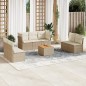 vidaXL 8-tlg. Garten-Sofagarnitur mit Kissen Beige Poly Rattan vidaXL 8-tlg. Garten-Sofagarnitur mit Kissen Beige Poly Rattan