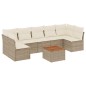 vidaXL 8-tlg. Garten-Sofagarnitur mit Kissen Beige Poly Rattan vidaXL 8-tlg. Garten-Sofagarnitur mit Kissen Beige Poly Rattan