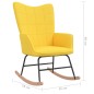Schaukelsessel mit Hocker Senfgelb Stoff Schaukelsessel mit Hocker Senfgelb Stoff