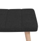 Schaukelsessel mit Hocker Schwarz Stoff Schaukelsessel mit Hocker Schwarz Stoff
