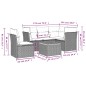 vidaXL 6-tlg. Garten-Sofagarnitur mit Kissen Schwarz Poly Rattan vidaXL 6-tlg. Garten-Sofagarnitur mit Kissen Schwarz Poly Rattan