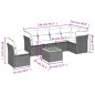 vidaXL 7-tlg. Garten-Sofagarnitur mit Kissen Schwarz Poly Rattan vidaXL 7-tlg. Garten-Sofagarnitur mit Kissen Schwarz Poly Rattan
