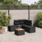 vidaXL 6-tlg. Garten-Sofagarnitur mit Kissen Schwarz Poly Rattan vidaXL 6-tlg. Garten-Sofagarnitur mit Kissen Schwarz Poly Rattan