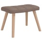 Schaukelstuhl mit Hocker Stoff Taupe Schaukelstuhl mit Hocker Stoff Taupe