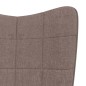 Schaukelstuhl mit Hocker Stoff Taupe Schaukelstuhl mit Hocker Stoff Taupe