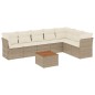 vidaXL 8-tlg. Garten-Sofagarnitur mit Kissen Beige Poly Rattan vidaXL 8-tlg. Garten-Sofagarnitur mit Kissen Beige Poly Rattan