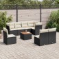 vidaXL 9-tlg. Garten-Sofagarnitur mit Kissen Schwarz Poly Rattan vidaXL 9-tlg. Garten-Sofagarnitur mit Kissen Schwarz Poly Rattan
