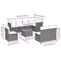 vidaXL 9-tlg. Garten-Sofagarnitur mit Kissen Schwarz Poly Rattan vidaXL 9-tlg. Garten-Sofagarnitur mit Kissen Schwarz Poly Rattan