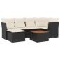 vidaXL 7-tlg. Garten-Sofagarnitur mit Kissen Schwarz Poly Rattan vidaXL 7-tlg. Garten-Sofagarnitur mit Kissen Schwarz Poly Rattan