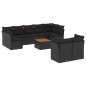 vidaXL 10-tlg. Garten-Sofagarnitur mit Kissen Schwarz Poly Rattan vidaXL 10-tlg. Garten-Sofagarnitur mit Kissen Schwarz Poly Rattan