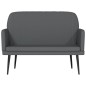 Sitzbank Grau 107x80x81 cm Kunstleder Sitzbank Grau 107x80x81 cm Kunstleder