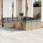 vidaXL 12-tlg. Garten-Sofagarnitur mit Kissen Beige Poly Rattan vidaXL 12-tlg. Garten-Sofagarnitur mit Kissen Beige Poly Rattan