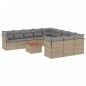 vidaXL 12-tlg. Garten-Sofagarnitur mit Kissen Beige Poly Rattan vidaXL 12-tlg. Garten-Sofagarnitur mit Kissen Beige Poly Rattan