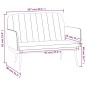 Sitzbank Grau 107x80x81 cm Kunstleder Sitzbank Grau 107x80x81 cm Kunstleder