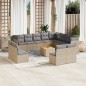 vidaXL 13-tlg. Garten-Sofagarnitur mit Kissen Beige Poly Rattan vidaXL 13-tlg. Garten-Sofagarnitur mit Kissen Beige Poly Rattan