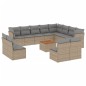 vidaXL 13-tlg. Garten-Sofagarnitur mit Kissen Beige Poly Rattan vidaXL 13-tlg. Garten-Sofagarnitur mit Kissen Beige Poly Rattan