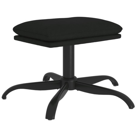 Fußhocker Schwarz 60x60x36 cm Mikrofasergewebe