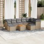 vidaXL 10-tlg. Garten-Sofagarnitur mit Kissen Beige Poly Rattan vidaXL 10-tlg. Garten-Sofagarnitur mit Kissen Beige Poly Rattan