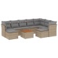 vidaXL 10-tlg. Garten-Sofagarnitur mit Kissen Beige Poly Rattan vidaXL 10-tlg. Garten-Sofagarnitur mit Kissen Beige Poly Rattan