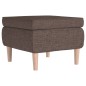 Hocker mit Holzbeinen Taupe Stoff Hocker mit Holzbeinen Taupe Stoff