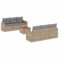 vidaXL 7-tlg. Garten-Sofagarnitur mit Kissen Beige Poly Rattan vidaXL 7-tlg. Garten-Sofagarnitur mit Kissen Beige Poly Rattan