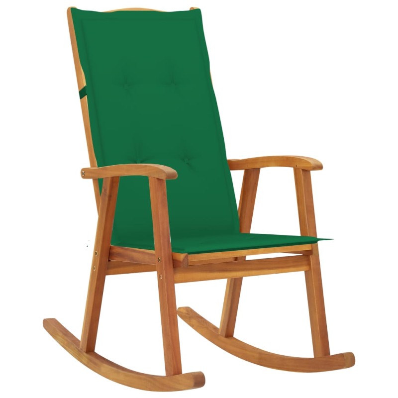 vidaXL Schaukelstuhl mit Auflagen Massivholz Akazie vidaXL Schaukelstuhl mit Auflagen Massivholz Akazie