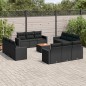 vidaXL 13-tlg. Garten-Sofagarnitur mit Kissen Schwarz Poly Rattan vidaXL 13-tlg. Garten-Sofagarnitur mit Kissen Schwarz Poly Rattan