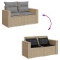 vidaXL 7-tlg. Garten-Sofagarnitur mit Kissen Beige Poly Rattan vidaXL 7-tlg. Garten-Sofagarnitur mit Kissen Beige Poly Rattan