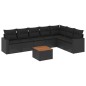 vidaXL 8-tlg. Garten-Sofagarnitur mit Kissen Schwarz Poly Rattan vidaXL 8-tlg. Garten-Sofagarnitur mit Kissen Schwarz Poly Rattan