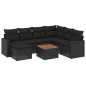vidaXL 8-tlg. Garten-Sofagarnitur mit Kissen Schwarz Poly Rattan vidaXL 8-tlg. Garten-Sofagarnitur mit Kissen Schwarz Poly Rattan