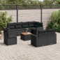 vidaXL 9-tlg. Garten-Sofagarnitur mit Kissen Schwarz Poly Rattan vidaXL 9-tlg. Garten-Sofagarnitur mit Kissen Schwarz Poly Rattan