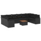 vidaXL 11-tlg. Garten-Sofagarnitur mit Kissen Schwarz Poly Rattan vidaXL 11-tlg. Garten-Sofagarnitur mit Kissen Schwarz Poly Rattan