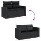 vidaXL 10-tlg. Garten-Sofagarnitur mit Kissen Schwarz Poly Rattan vidaXL 10-tlg. Garten-Sofagarnitur mit Kissen Schwarz Poly Rattan