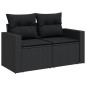 vidaXL 10-tlg. Garten-Sofagarnitur mit Kissen Schwarz Poly Rattan vidaXL 10-tlg. Garten-Sofagarnitur mit Kissen Schwarz Poly Rattan