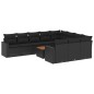 vidaXL 11-tlg. Garten-Sofagarnitur mit Kissen Schwarz Poly Rattan vidaXL 11-tlg. Garten-Sofagarnitur mit Kissen Schwarz Poly Rattan