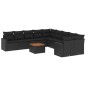 vidaXL 11-tlg. Garten-Sofagarnitur mit Kissen Schwarz Poly Rattan vidaXL 11-tlg. Garten-Sofagarnitur mit Kissen Schwarz Poly Rattan