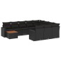 vidaXL 11-tlg. Garten-Sofagarnitur mit Kissen Schwarz Poly Rattan vidaXL 11-tlg. Garten-Sofagarnitur mit Kissen Schwarz Poly Rattan
