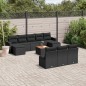 vidaXL 11-tlg. Garten-Sofagarnitur mit Kissen Schwarz Poly Rattan vidaXL 11-tlg. Garten-Sofagarnitur mit Kissen Schwarz Poly Rattan