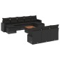 vidaXL 11-tlg. Garten-Sofagarnitur mit Kissen Schwarz Poly Rattan vidaXL 11-tlg. Garten-Sofagarnitur mit Kissen Schwarz Poly Rattan