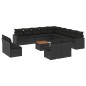 vidaXL 14-tlg. Garten-Sofagarnitur mit Kissen Schwarz Poly Rattan vidaXL 14-tlg. Garten-Sofagarnitur mit Kissen Schwarz Poly Rattan