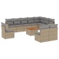 vidaXL 11-tlg. Garten-Sofagarnitur mit Kissen Beige Poly Rattan vidaXL 11-tlg. Garten-Sofagarnitur mit Kissen Beige Poly Rattan